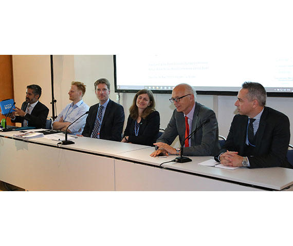 ZEW-Ökonomin von Graevenitz in der Diskussionsrunde. Foto: IISD/ENB | Angeles Estrada (enb.iisd.org/climate/sb46/enbots/8may.html)