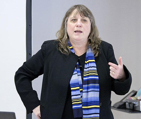 Management-Professorin Ellen Ernst Kossek gab in ihrer Keynote einen Überblick über Formen der Arbeits-Flexibilität.