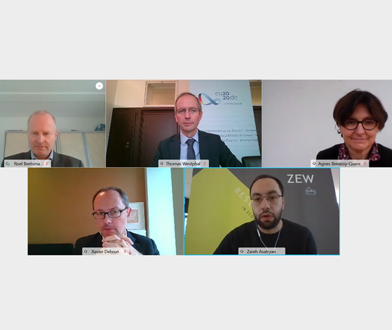 Bild: Das Panel diskutierte im Seminar über die fiskalische Architektur der EU