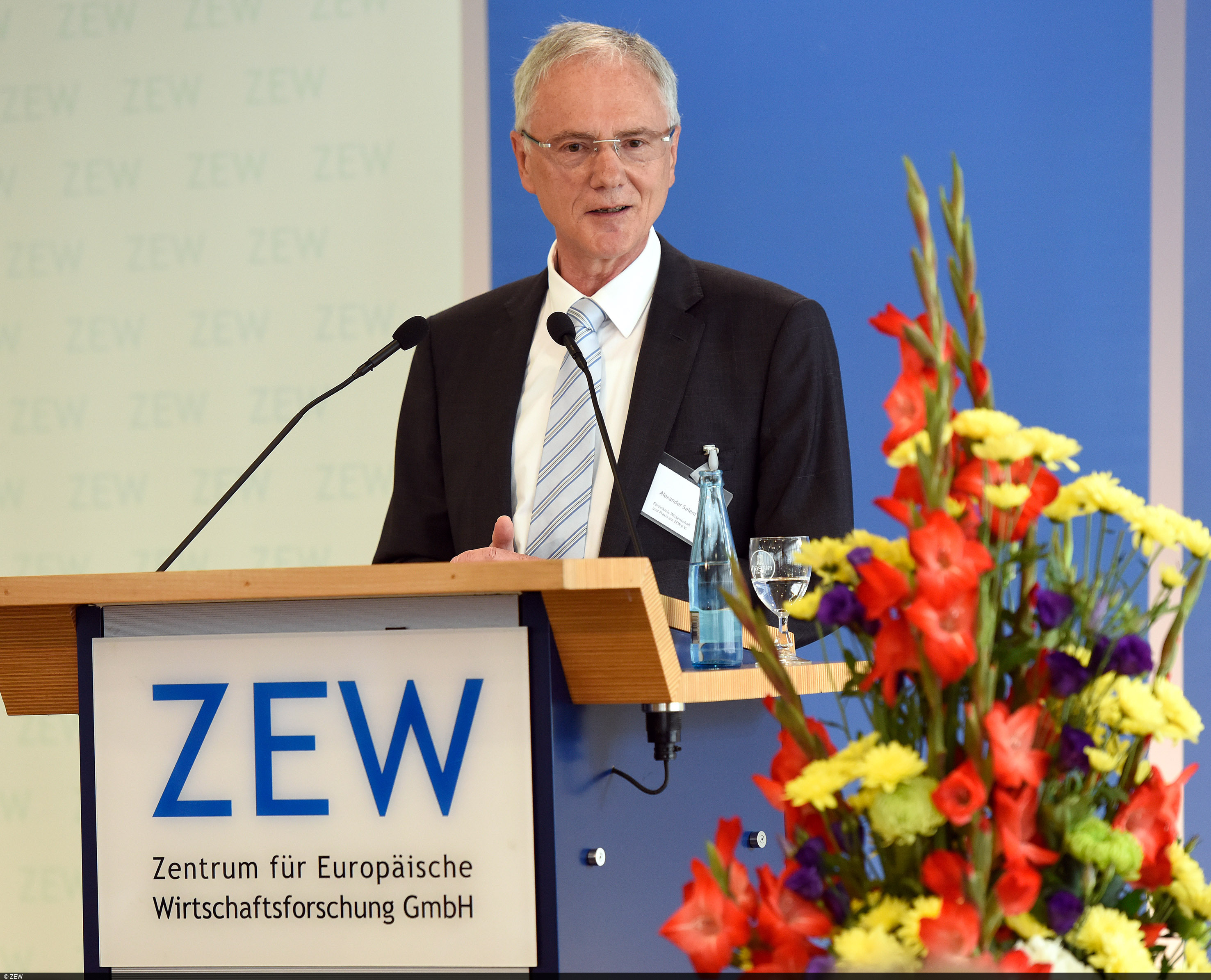 Alexander Selent während seiner Ansprache zur Amtsübergabe der ZEW-Präsidentschaft