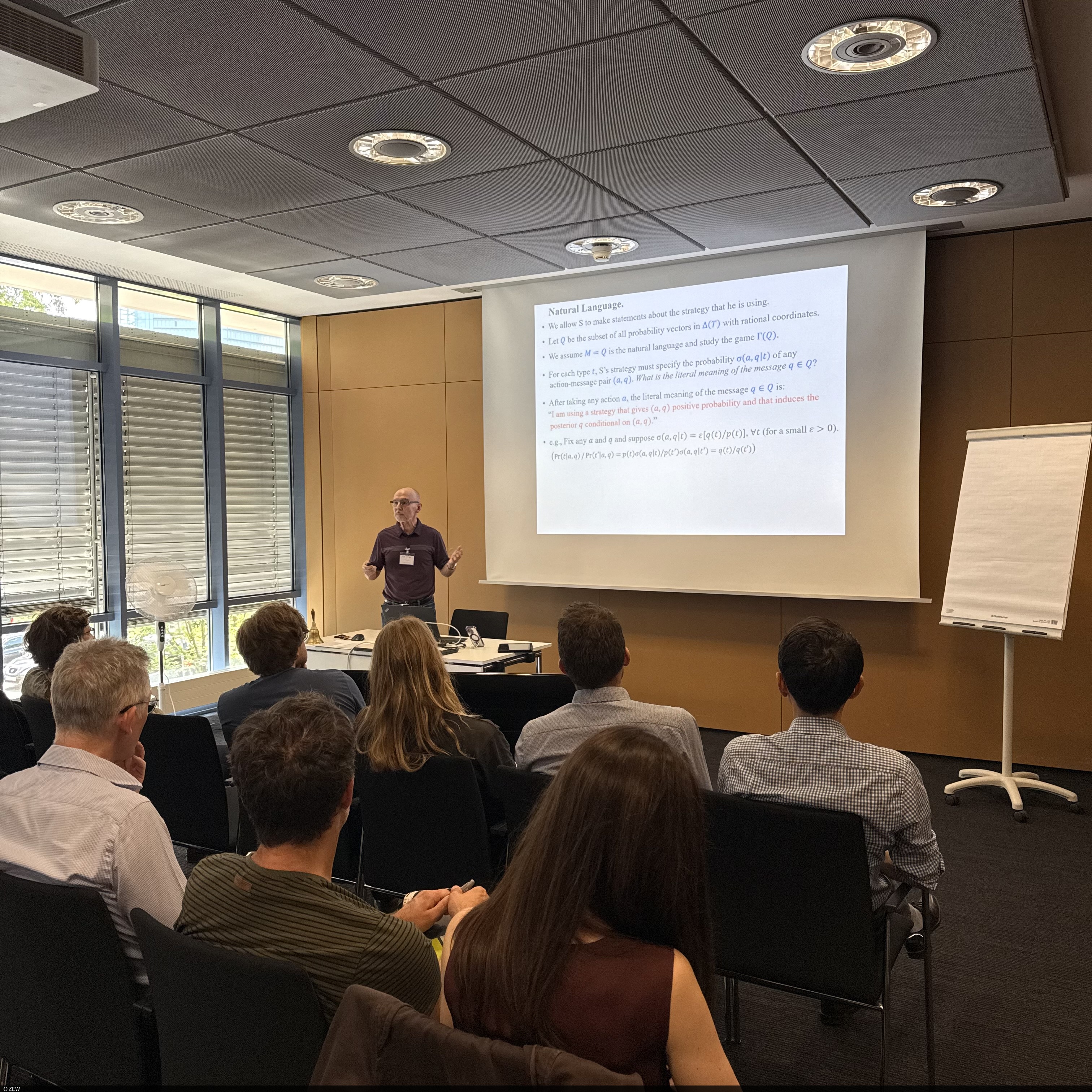 Philip J. Reny during his presentation at the Market Design Workshop 2025.