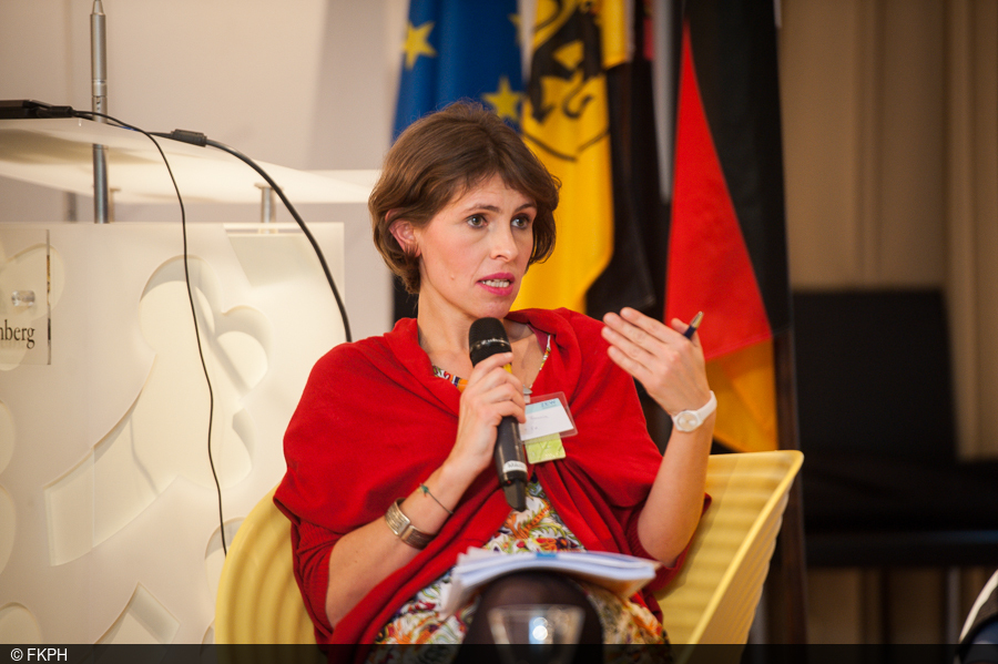 Chiara Frencia vertritt ihren Standpunkt zu Business Angels bei der ZEW Lunch Debate in Brüssel
