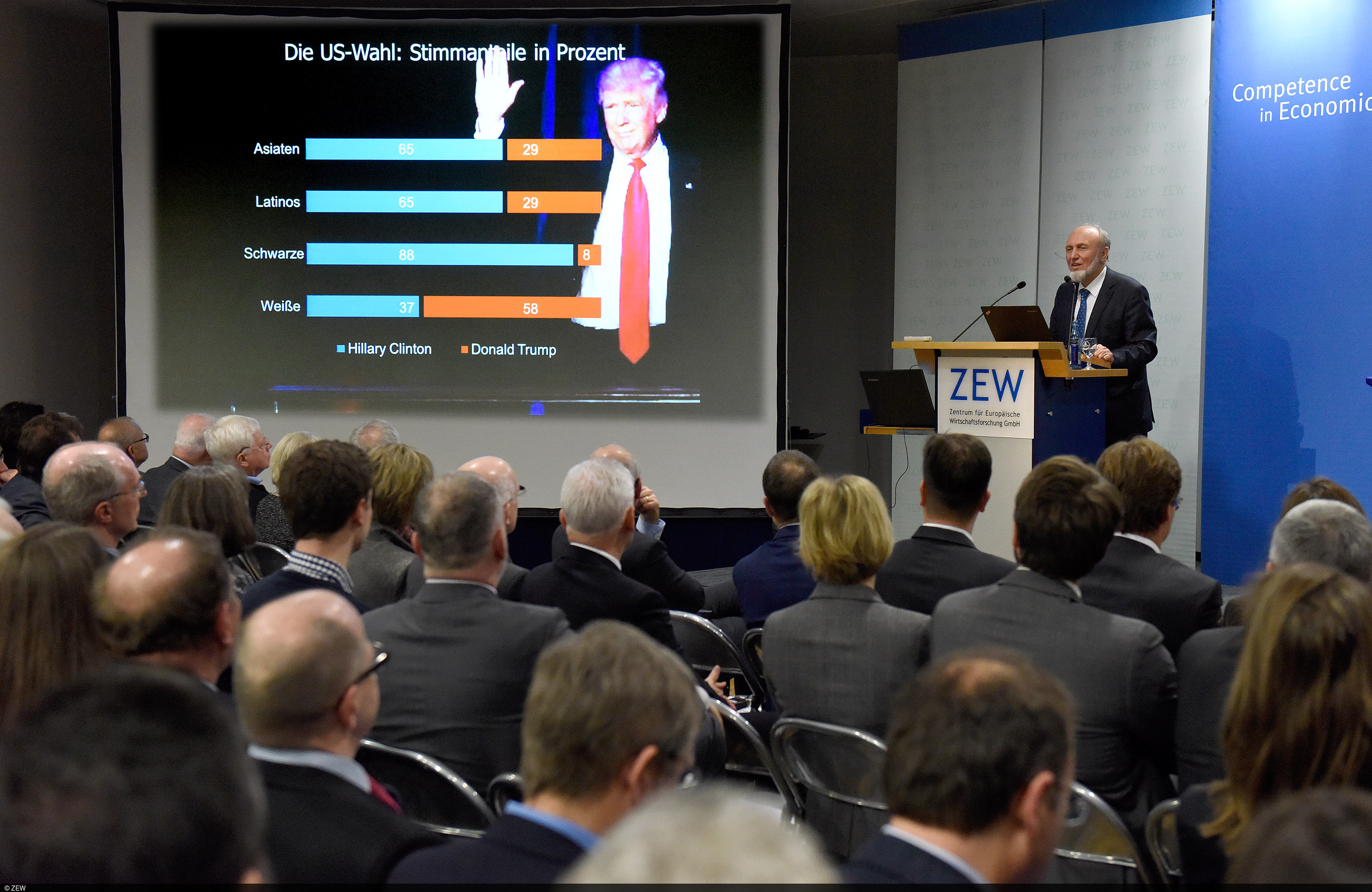 Professor Hans-Werner Sinn delivering his lecture on “Europe Post-Brexit”