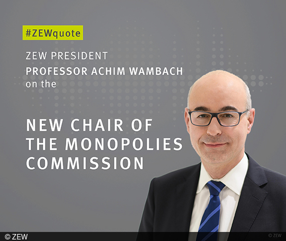 ZEW President Prof. Dr. Achim Wambach comments in #ZEWquote on the change at the top to Professor Jürgen Kühling.
