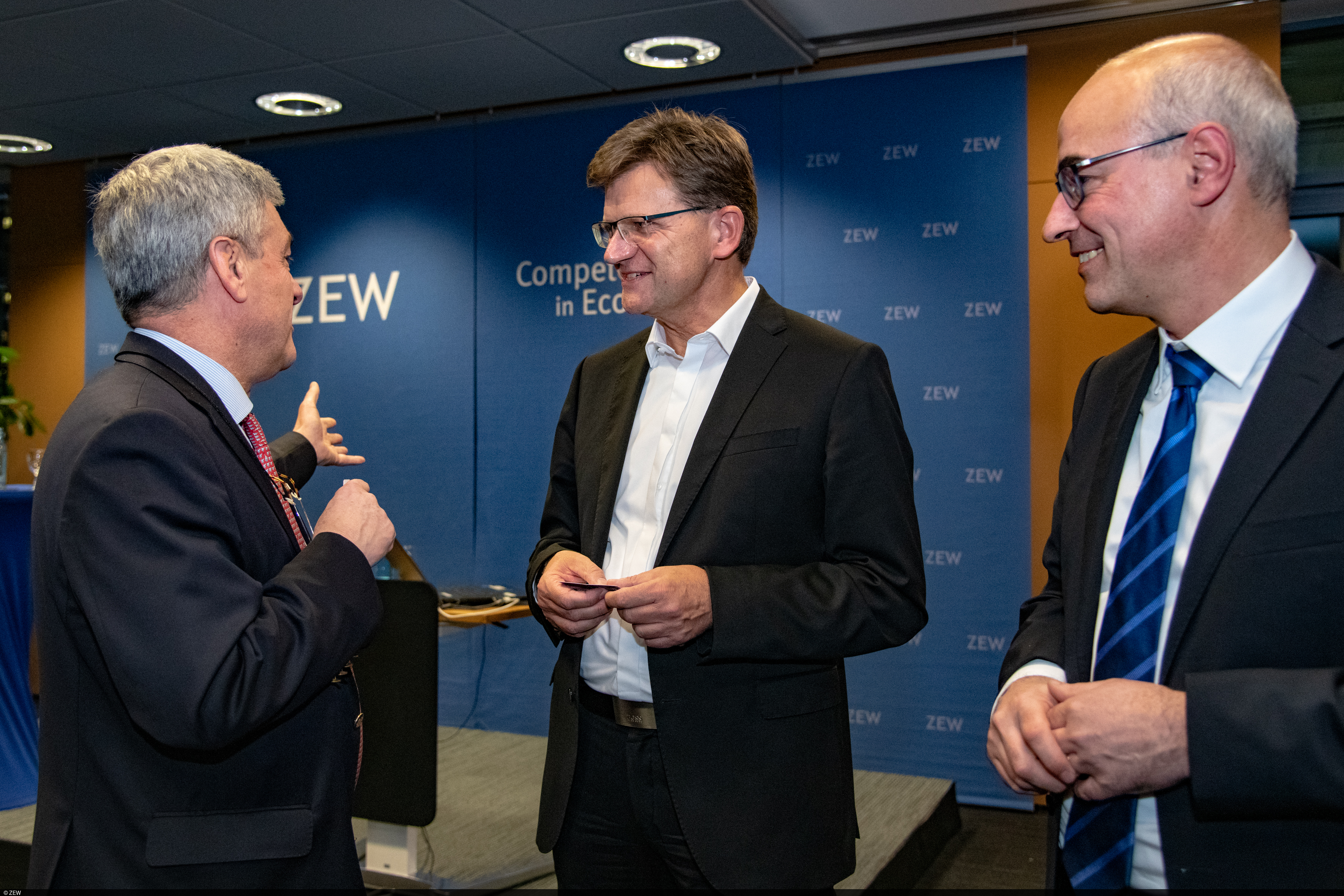 BMW board member Klaus Fröhlich after his lecture at ZEW