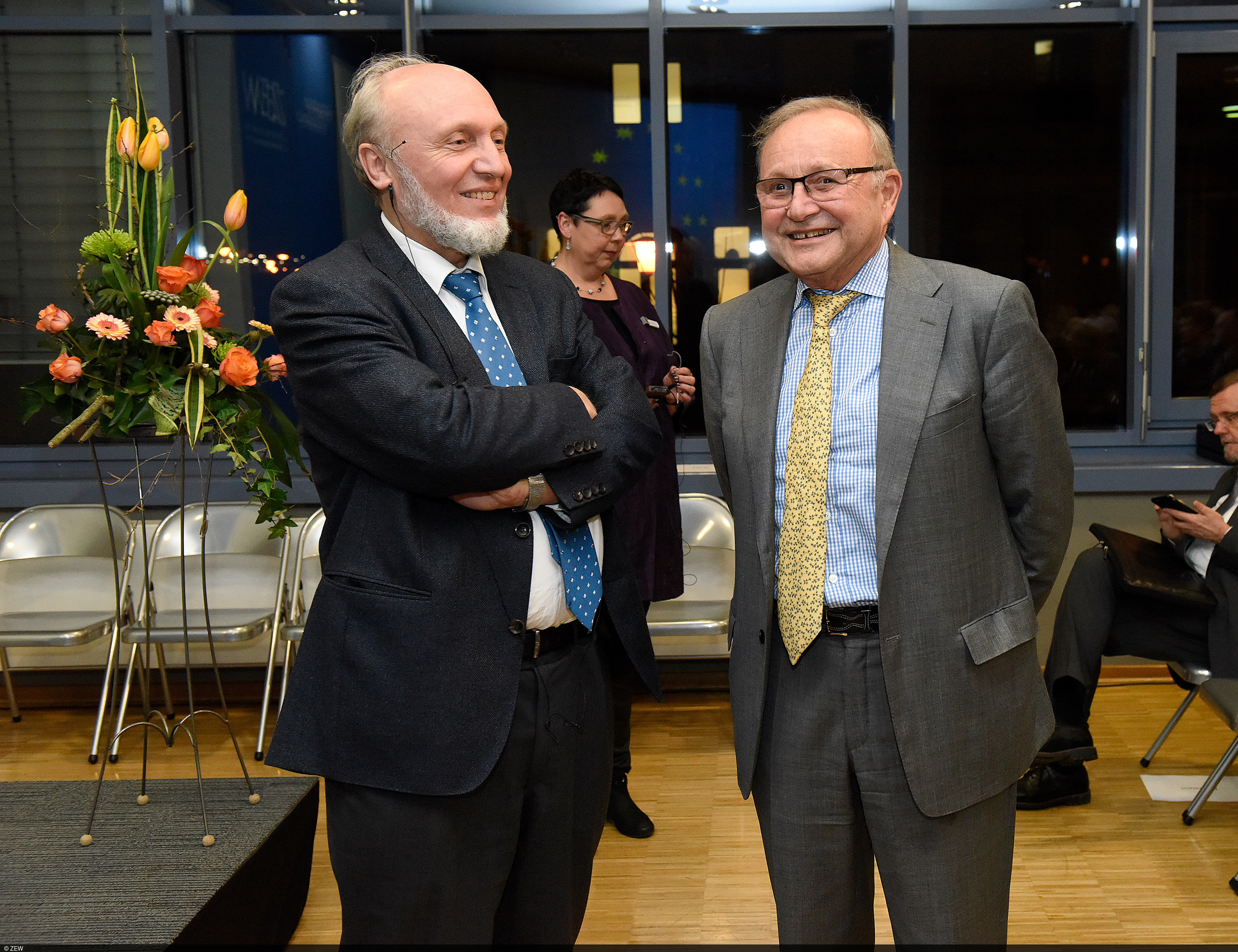 Hans-Werner Sinn in conversation with former ZEW President Wolfgang Franz