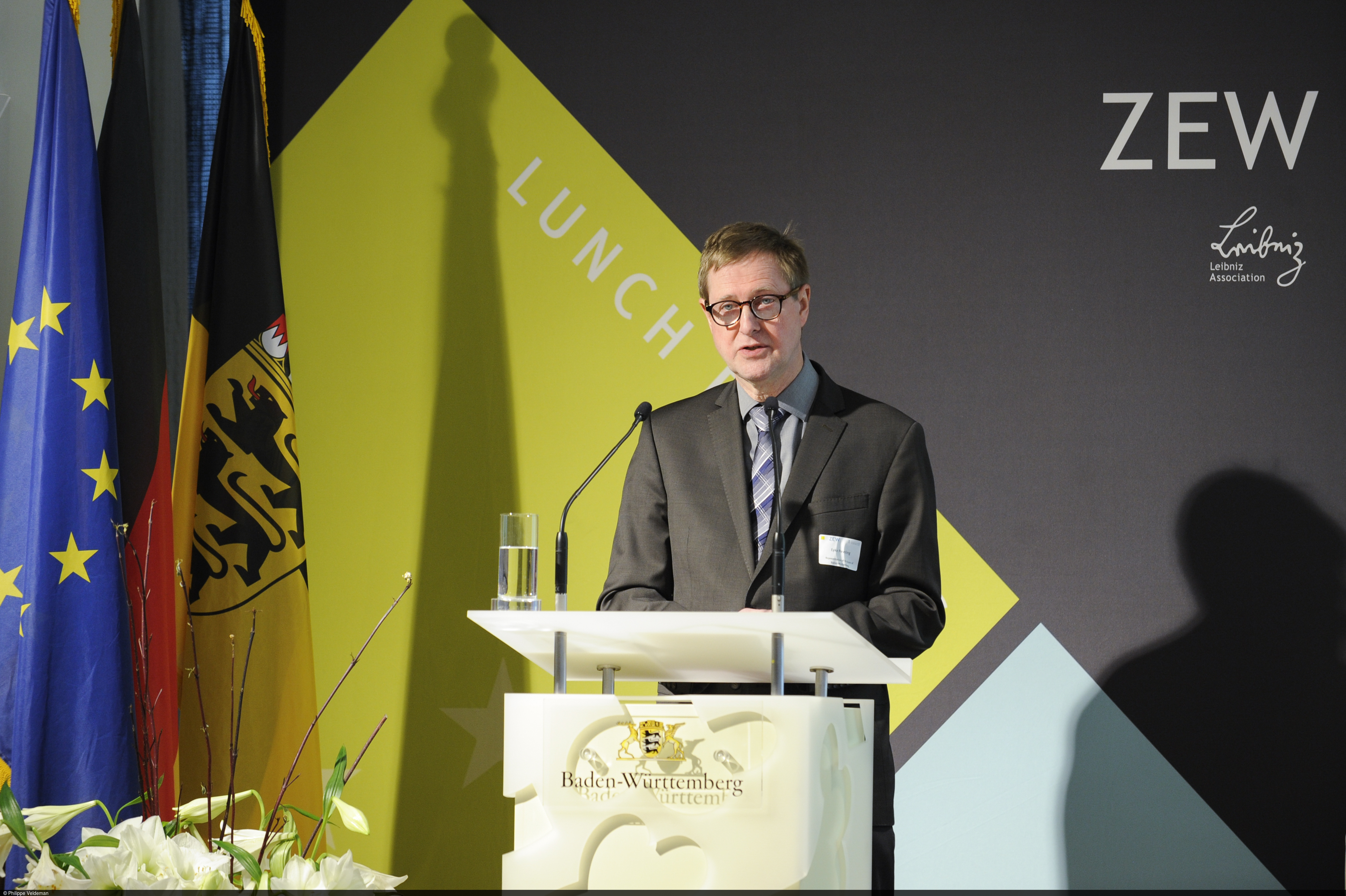 Eyke Peveling welcoming the guests on behalf of the Baden-Württemberg State Representation in Brussels.