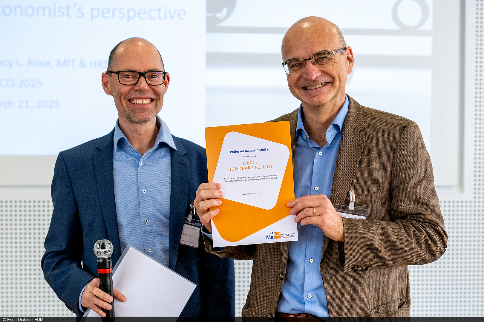 Prof. Dr. Martin Peitz and Prof. Massimo Motta