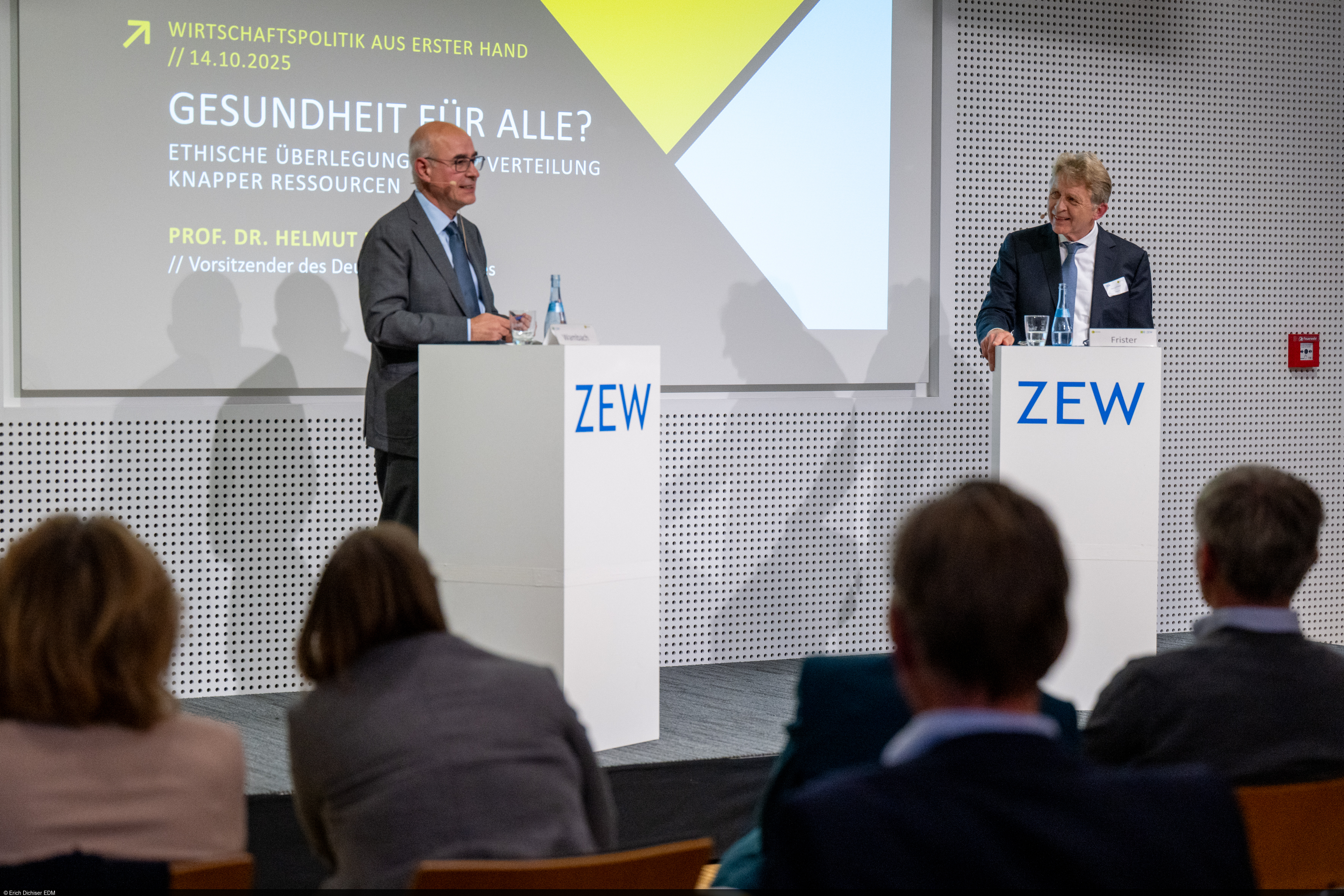 Podiumsdiskussion mit ZEW-Präsident Prof. Achim Wambach und Prof. Dr. Helmut Frister