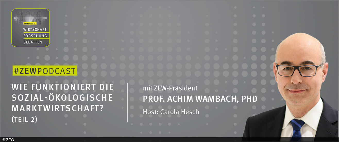 Portrait photo of ZEW President Achim Wambach