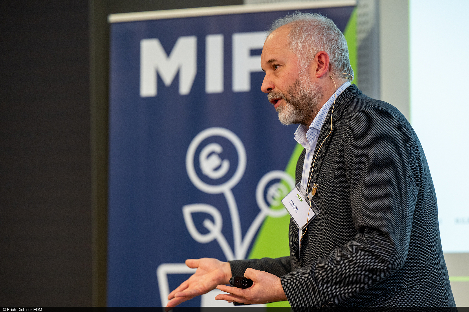 Panu Kalmi während seiner Keynote auf der MIFE-Konferenz 2025