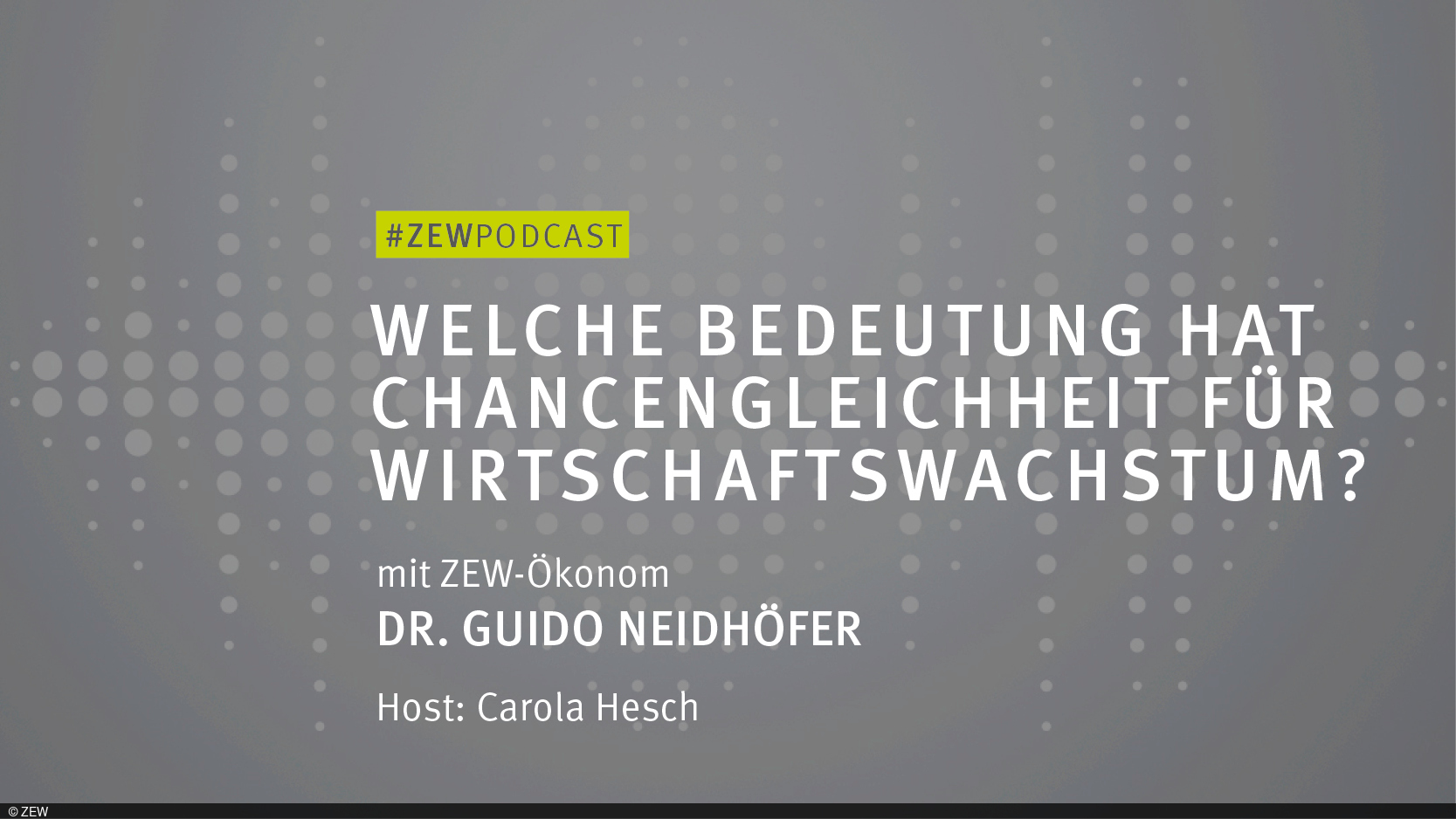 Guido Neidhöfer zu Gast im ZEW-Podcast
