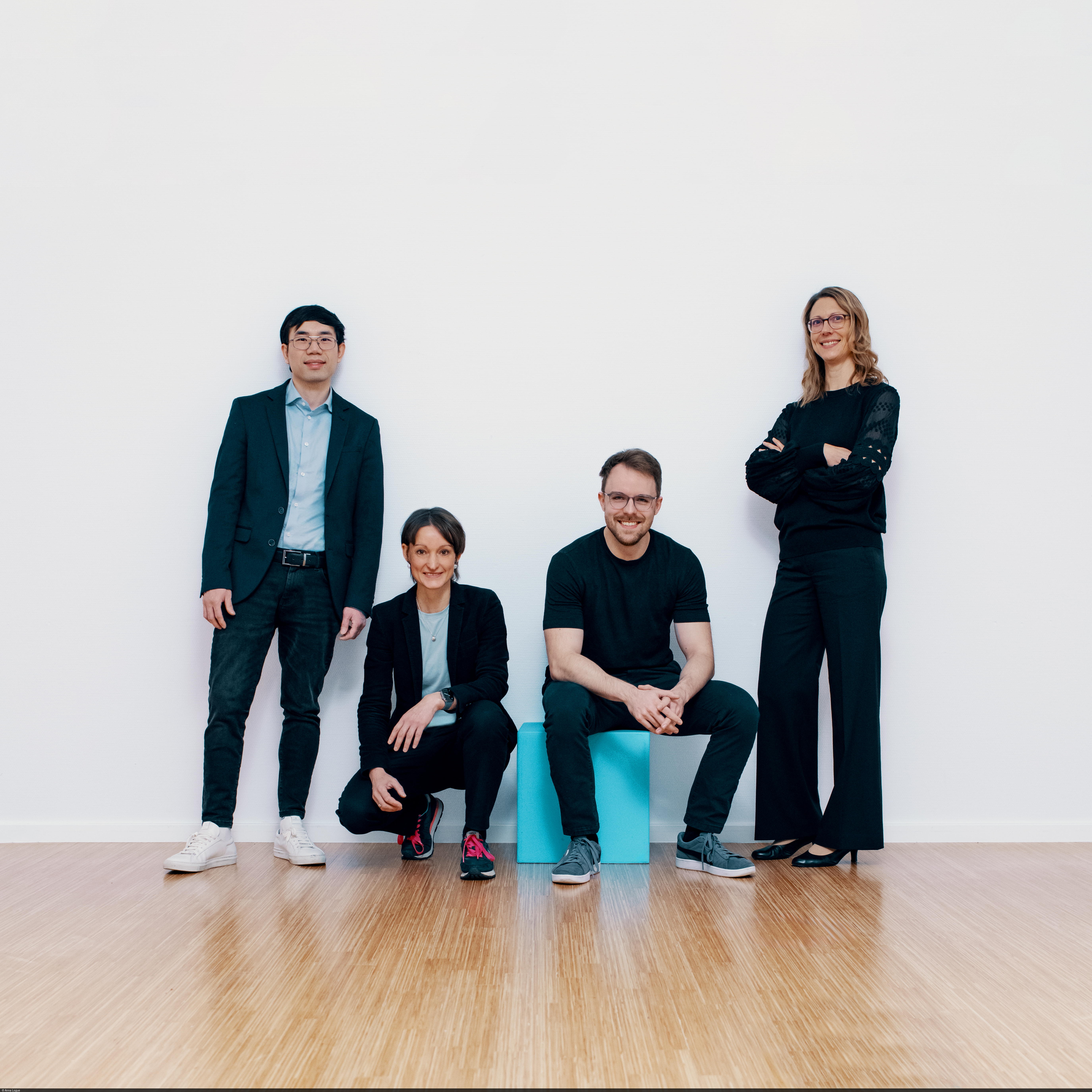 Youpeng Zhang, Prof. Dr. Tabea Bucher-Koenen, Bennet Janssen und Prof. Dr. Karolin Kirschenmann (v. l. n. r.)