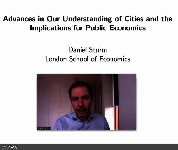 Screenshot online speech Professor Daniel Sturm