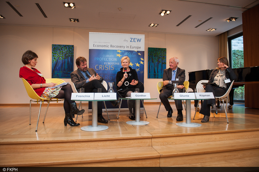 Die Diskutanten auf dem Podium bei der ZEW Lunch Debate in Brüssel zum Thema Business Angels