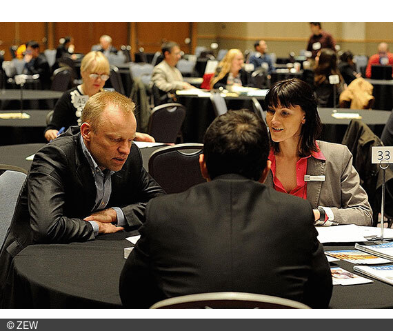 At the ASSA Annual Meeting 2014 ZEW-President Clemens Fuest and Doris Brettar, human resources manager at ZEW, conducted job interviews with scientists, especially from abroad
