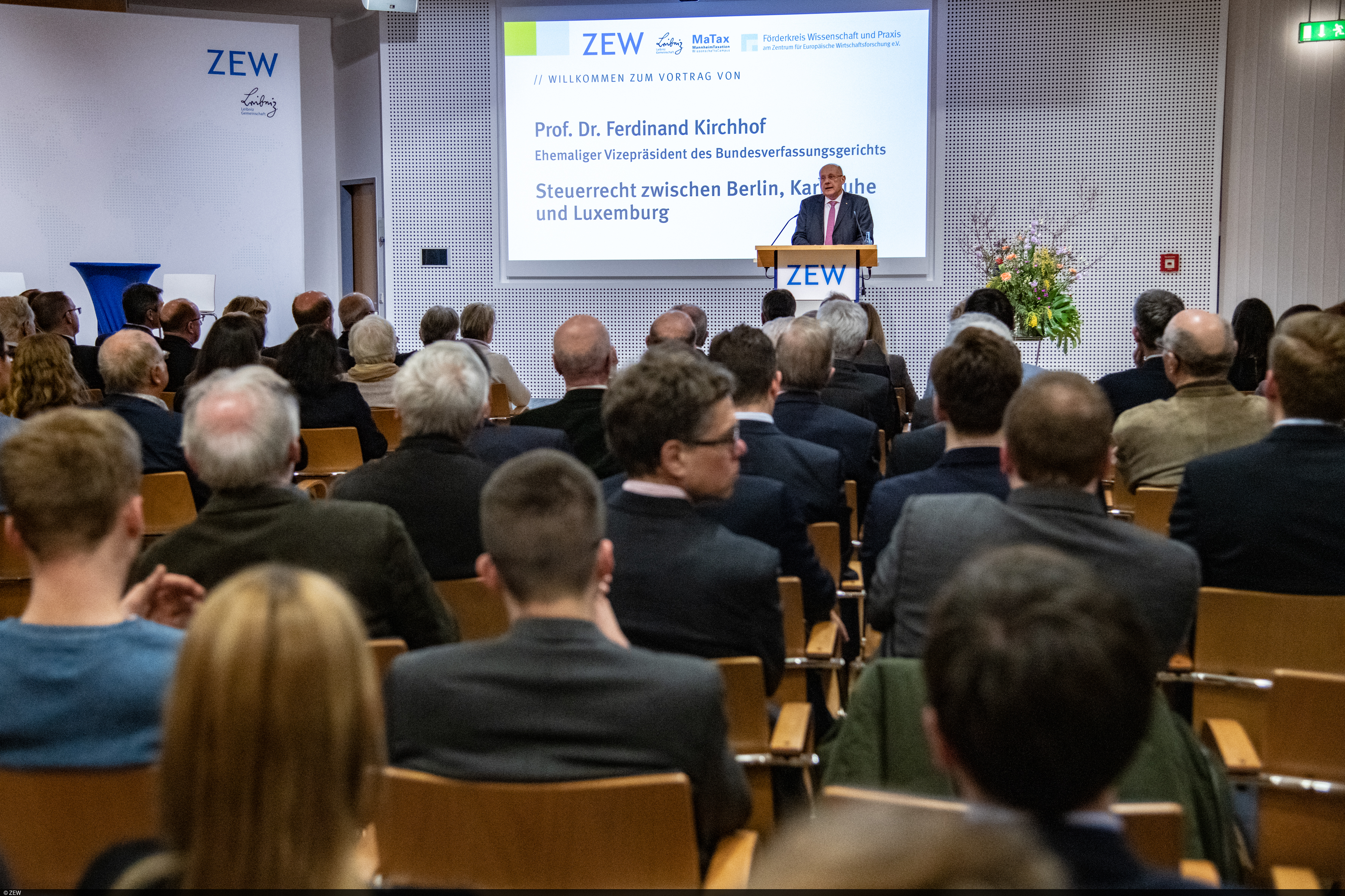 Ehemaliger Bundesverfassungsrichter Ferdinand Kirchhof sprach am ZEW über Steuerrecht in der EU