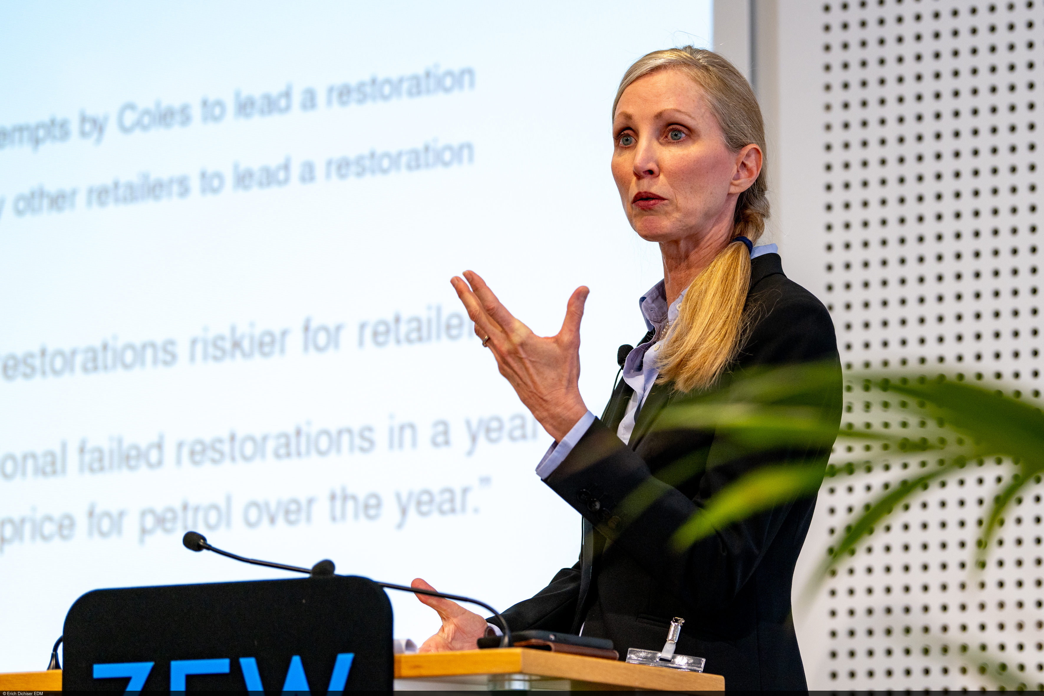 Photo of Leslie Marx during her keynote