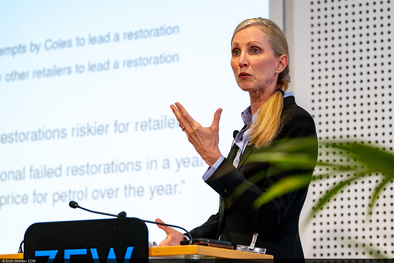 Photo of Leslie Marx during her keynote