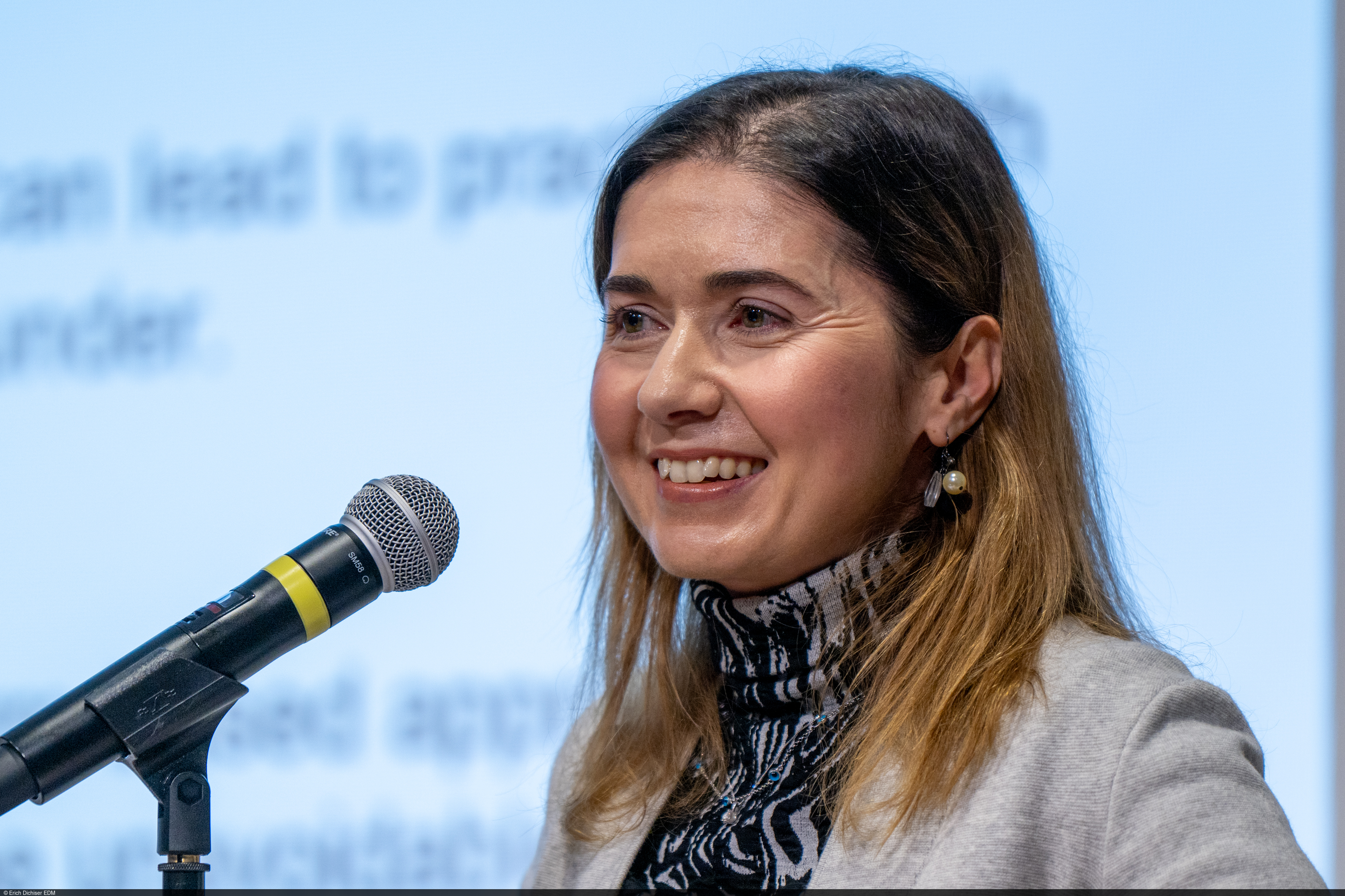 Photo of Pinar Akman during her Keynote
