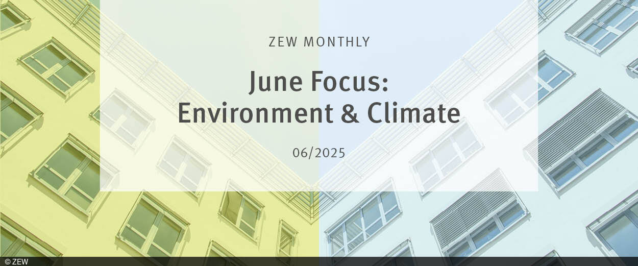 A cover picture of the June Climate and Environment Newsletter with the ZEW building