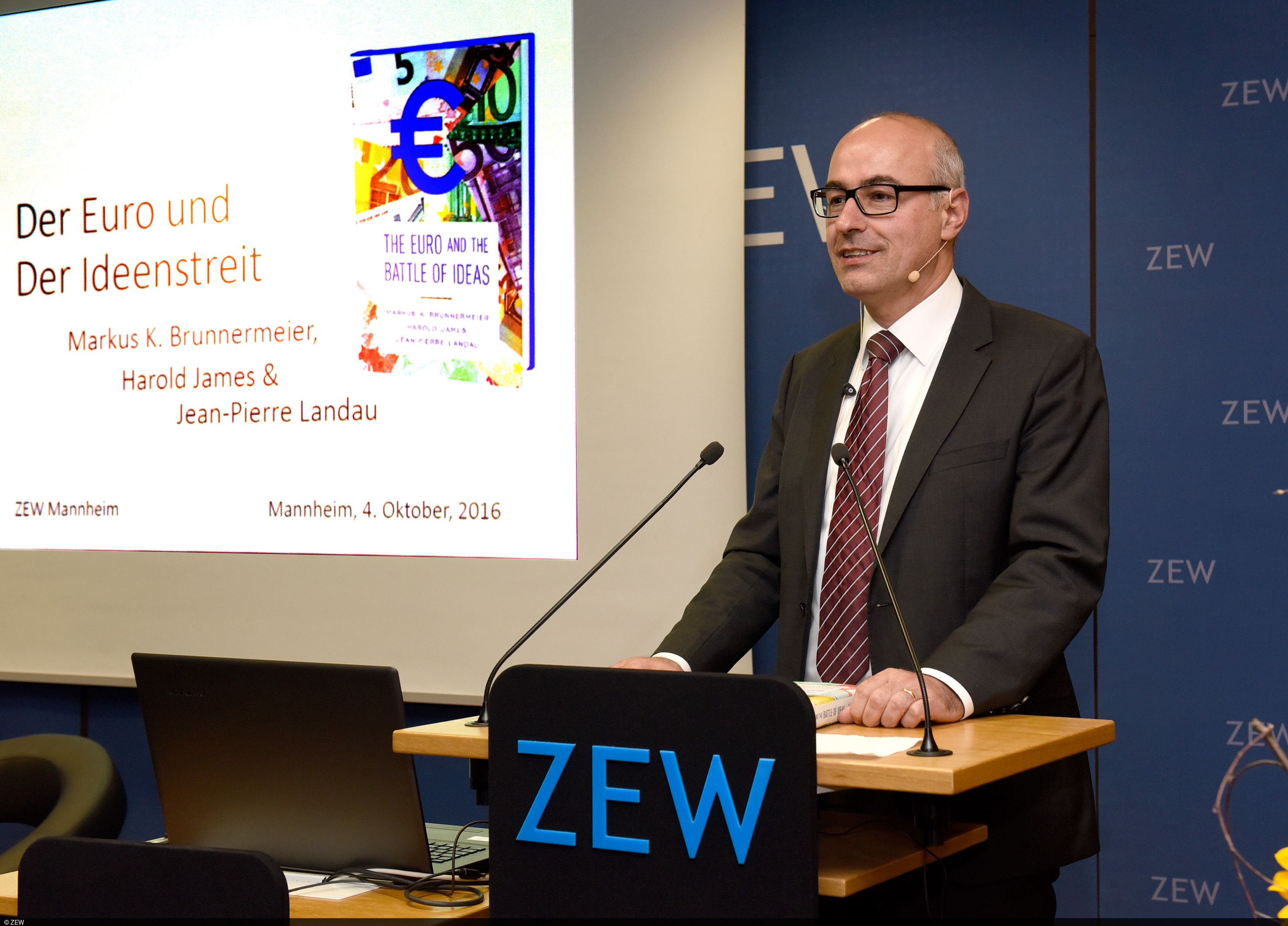Markus Brunnemeier presents key ideas from his book "The Euro and the Battle of Ideas"