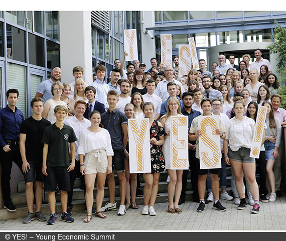 Group photo of the pupils taking part in the YES! regional final
