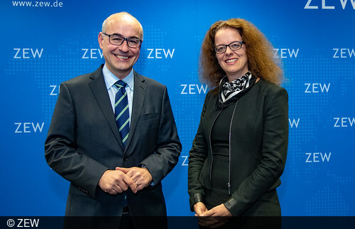 Member of the Council of Economic Experts Isabel Schnabel with ZEW President Achim Wambach